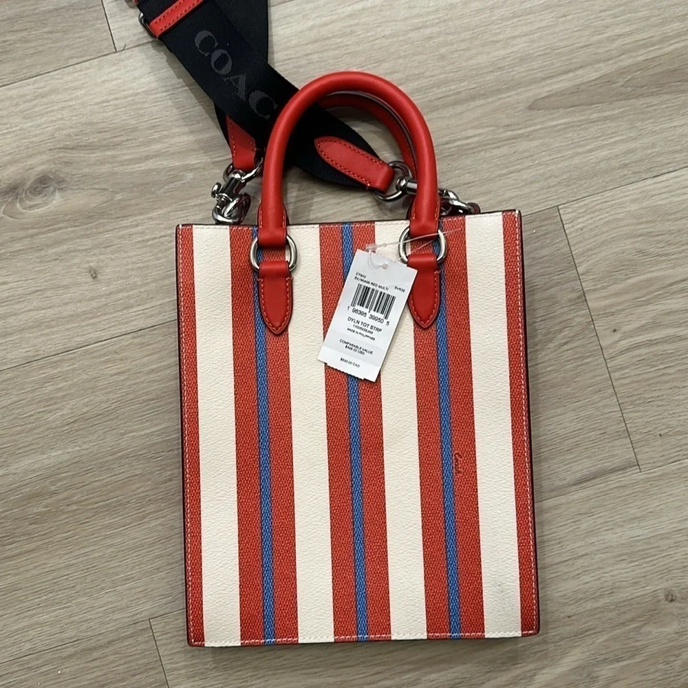 Coach  DYLAN TOTE BAG WITH STRIPE PRINT